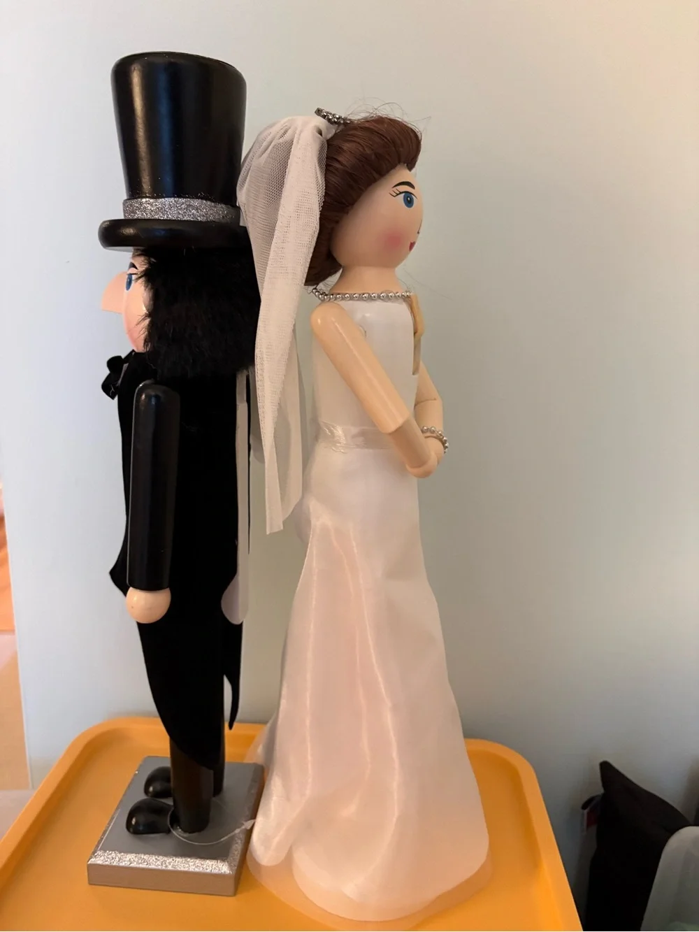 Nutcracker Bride & Groom 16” Set Wedding Engagement Decor NEW